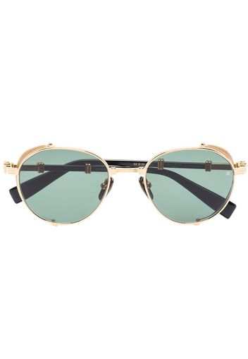 Balmain Eyewear Brigade shield-frame sunglasses - Oro