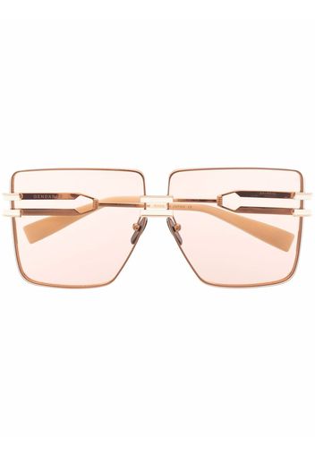 Balmain Eyewear oversized rimless police-style sunglasses - Toni neutri