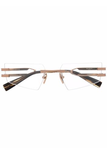 Balmain Eyewear rimless-lense reading glasses - Marrone