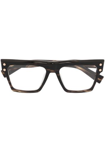 Balmain Eyewear Occhiali rettangolari - Marrone