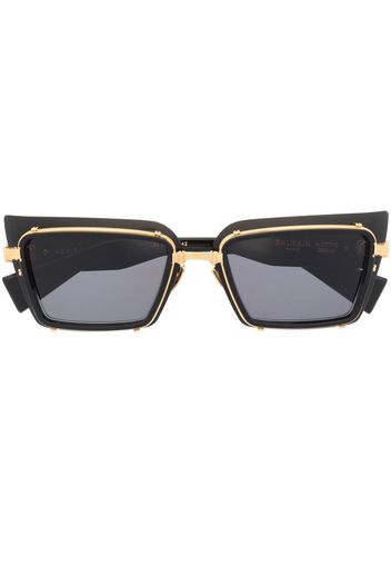 Balmain Eyewear Admirable rectangle-frame sunglasses - Nero