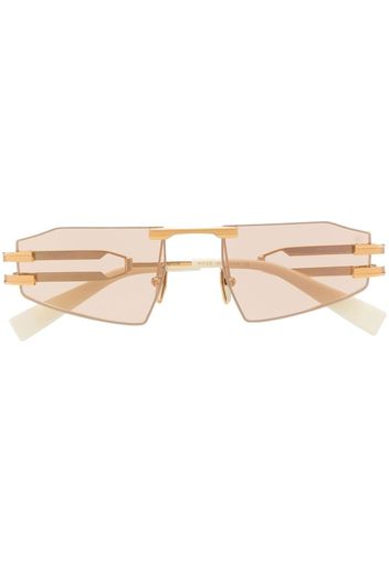 Balmain Eyewear Fixe ll rectangle-frame sunglasses - Oro