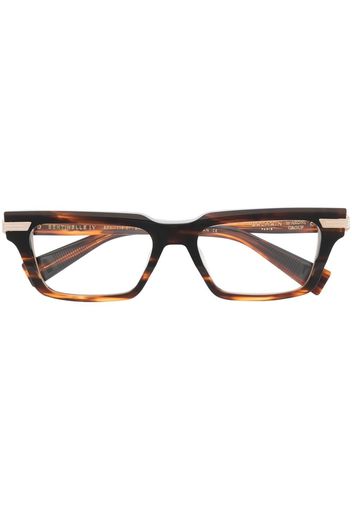 Balmain Eyewear tortoiseshell-effect square-frame glasses - Marrone