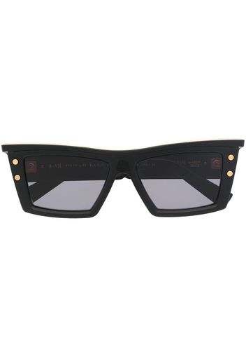 Balmain Eyewear Occhiali da sole geometrici bicolore - Nero