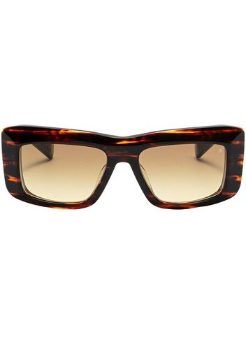 Balmain Eyewear Envie rectangle-frame sunglasses - Marrone
