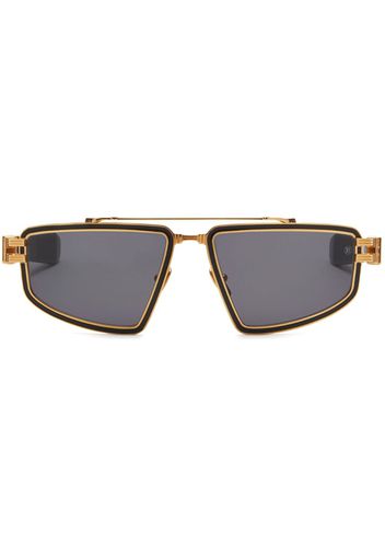 Balmain Eyewear Occhiali da sole Titan con montatura stile pilota - Nero