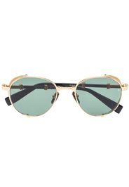 Balmain Eyewear Brigade shield-frame sunglasses - Oro