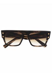 Balmain Eyewear Occhiali da sole squadrati tartarugati - Marrone