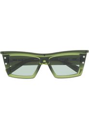 Balmain Eyewear square-frame tinted sunglasses - Verde