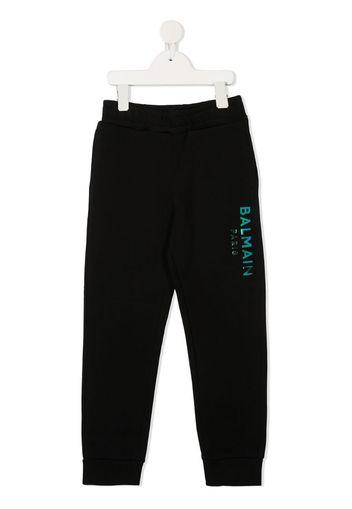 logo print track trousers