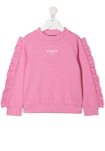 ruffled logo sweatshirt