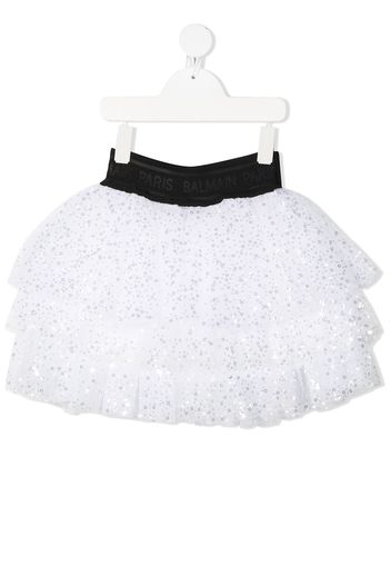 Balmain Kids sequin embellished tutu - Bianco