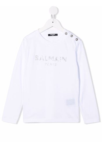 Balmain Kids logo-embellished sweatshirt - Bianco