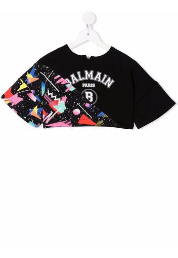 Balmain Kids logo-print T-shirt - Nero