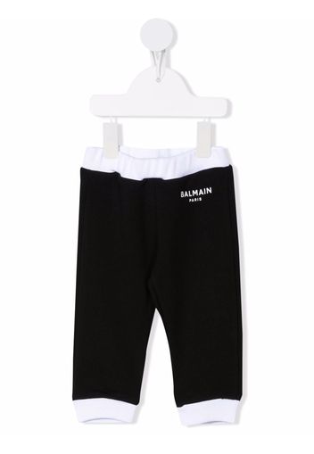 Balmain Kids logo-print cotton track trousers - Nero