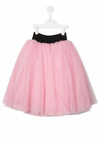 Balmain Kids logo-waistband tutu - Rosa