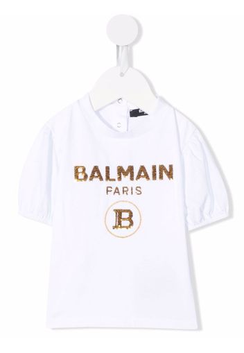 Balmain Kids logo print T-shirt - Bianco