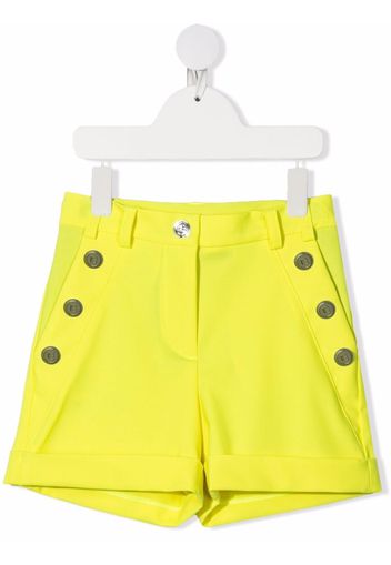 Balmain Kids decorative-button tailored shorts - Giallo