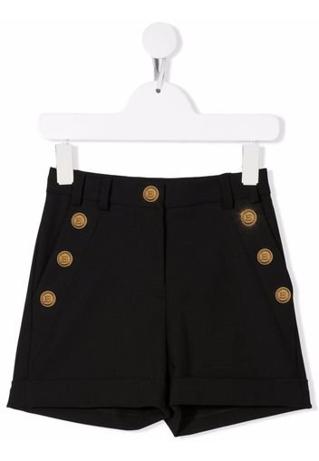 Balmain Kids decorative-button tailored shorts - Nero