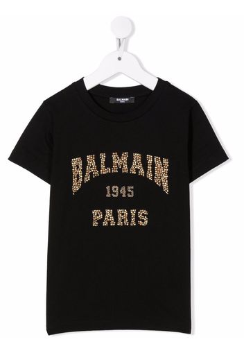 Balmain Kids logo-embellished cotton T-shirt - Nero