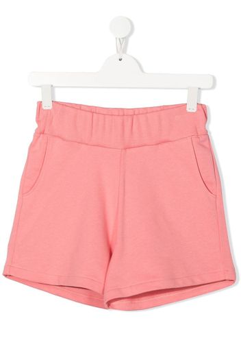 Balmain Kids rear logo-print shorts - Rosa