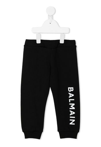 Balmain Kids Pantaloni sportivi con stampa - Nero