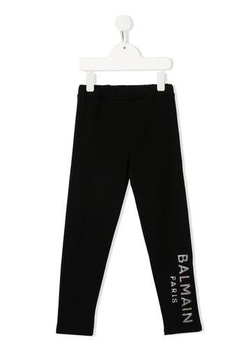 Balmain Kids Pantaloni sportivi con stampa - Nero