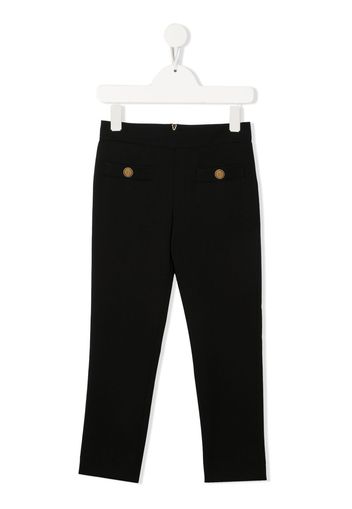 Balmain Kids zip-up straight-leg trousers - Nero