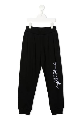 Balmain Kids logo print track pants - Nero