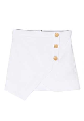 Balmain Kids buttoned wrap-skirt - Bianco