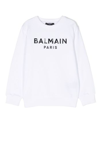 Balmain Kids logo-print sweatshirt - Bianco