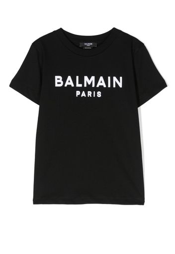 Balmain Kids logo-print cotton T-shirt - Nero