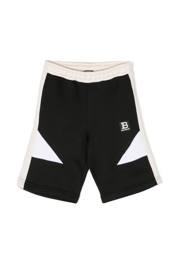 Balmain Kids colour-block track shorts - Nero