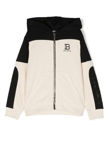 Balmain Kids colour-block zipped hoodie - Toni neutri