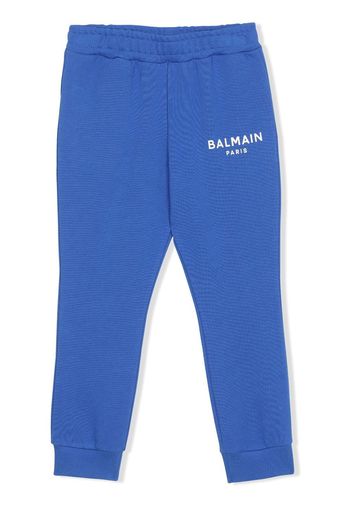 Balmain Kids Pantaloni sportivi con stampa - Blu