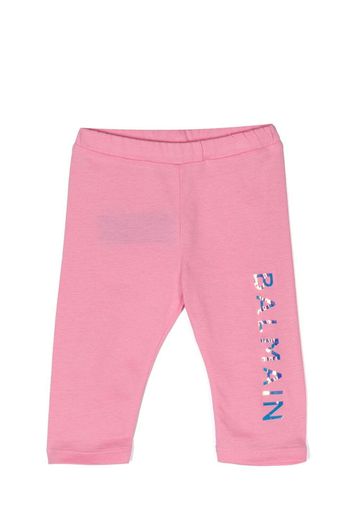 Balmain Kids logo-print track pants - Rosa