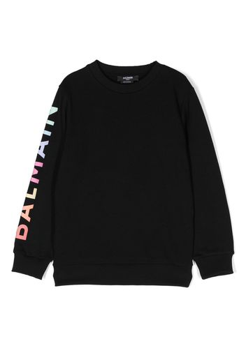 Balmain Kids logo-print long-sleeve sweatshirt - Nero