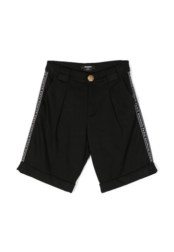 Balmain Kids mid-rise pleated shorts - Nero