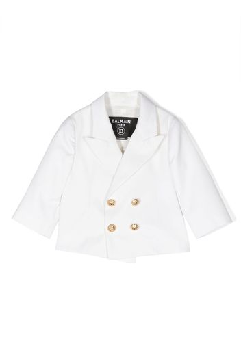 Balmain Kids double-breasted blazer - Bianco