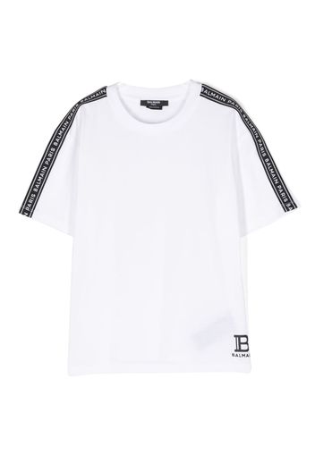 Balmain Kids logo-print cotton T-shirt - Bianco