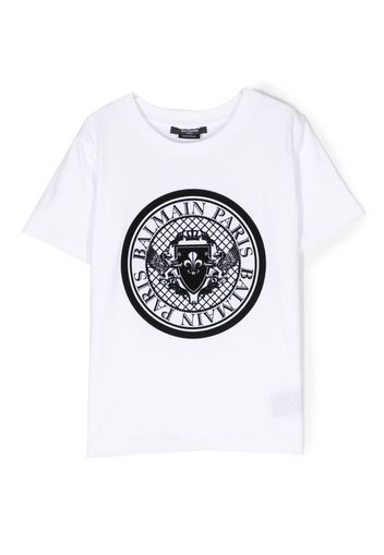 Balmain Kids logo-print cotton T-shirt - Bianco