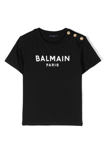 Balmain Kids logo-print T-shirt - Nero