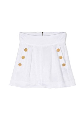 Balmain Kids decorative-button shorts - Bianco
