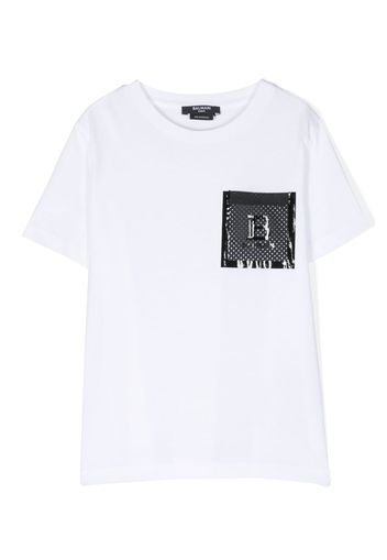 Balmain Kids logo-print T-shirt - Bianco