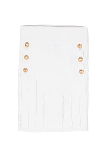 Balmain Kids statement buttons knitted skirt - Bianco