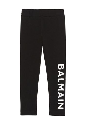 Balmain Kids Leggings con stampa - Nero