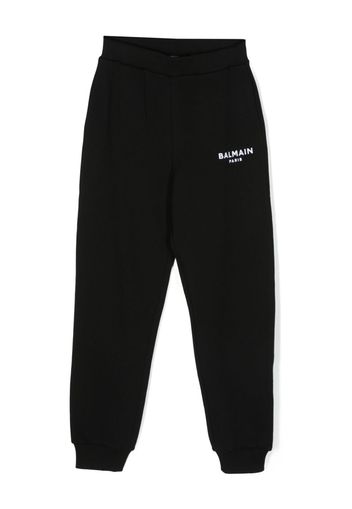 Balmain Kids logo-print cotton track pants - Nero