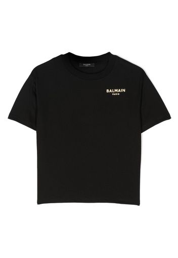 Balmain Kids logo-print cotton T-shirt - Nero