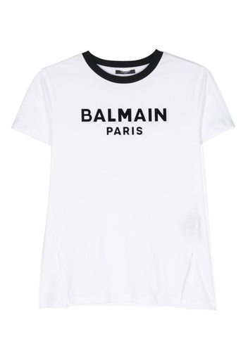 Balmain Kids logo-print cotton T-shirt - Bianco