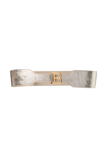 Balmain Kids metallic leather belt - Oro